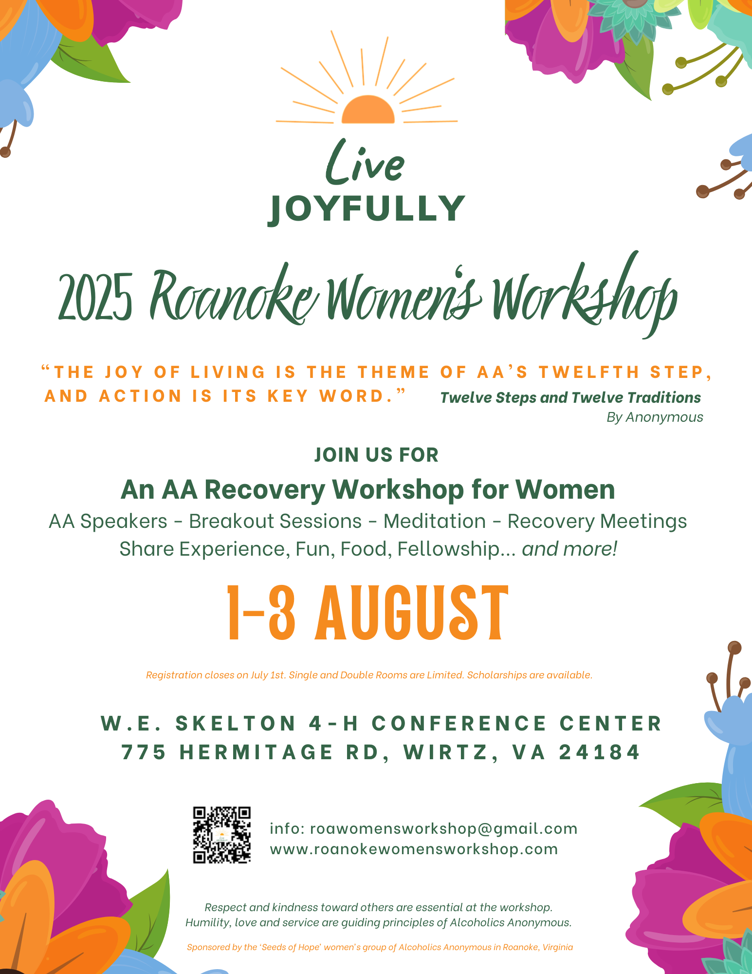 Roanoke Womens Workshop 2025 Flyer
